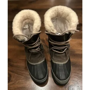 Sorel Caribou Winter Boots With Liner Men's Hand Crafted Warm Lace Up Alpine