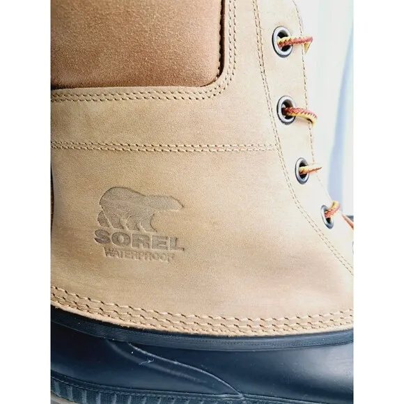 Sorel Cheyanne II Winter Waterproof Duck Boots NM2575-224 Chipmunk Mens Size 13