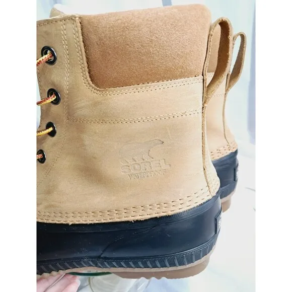 Sorel Cheyanne II Winter Waterproof Duck Boots NM2575-224 Chipmunk Mens Size 13