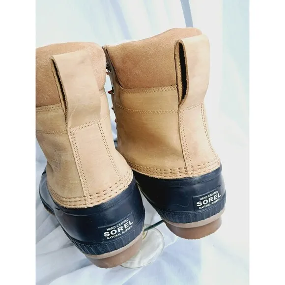 Sorel Cheyanne II Winter Waterproof Duck Boots NM2575-224 Chipmunk Mens Size 13