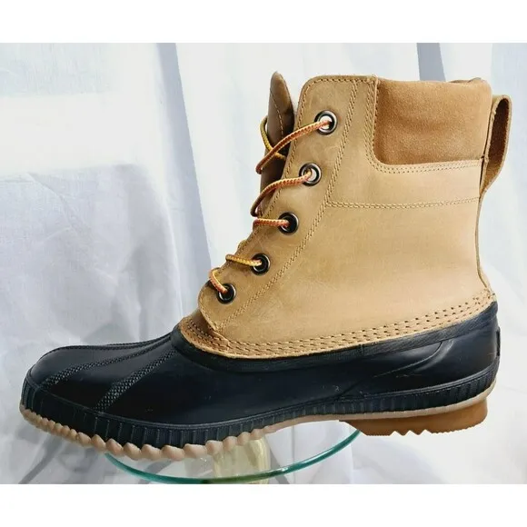 Sorel Cheyanne II Winter Waterproof Duck Boots NM2575-224 Chipmunk Mens Size 13