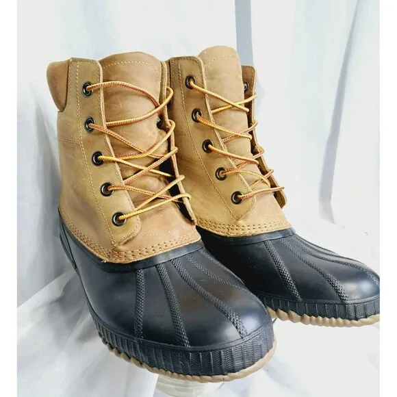 Sorel Cheyanne II Winter Waterproof Duck Boots NM2575-224 Chipmunk Mens Size 13