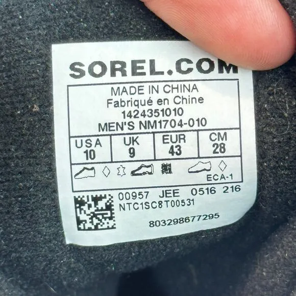 Sorel Cheyanne Il Lace Duck Boot mens size 10