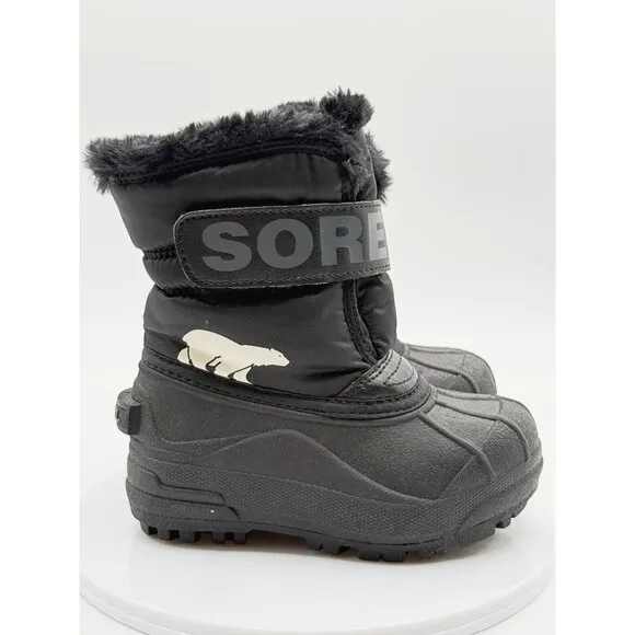 SOREL Childrens Snow Commander Boots‎ Size Baby 9 Baby Black NEW IN BOX