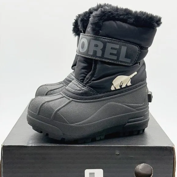 SOREL Childrens Snow Commander Boots‎ Size Baby 9 Baby Black NEW IN BOX