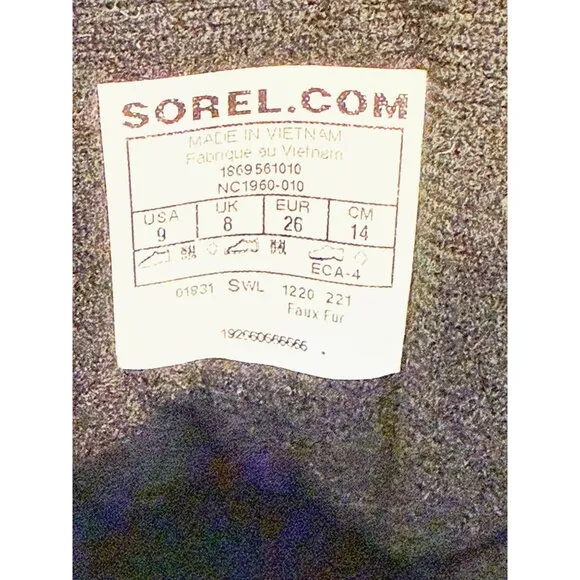 SOREL Childrens Snow Commander Boots‎ Size Baby 9 Baby Black NEW IN BOX