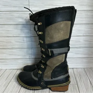 Sorel Conquest Carly Boots Womens Leather Waterproof Tall Riding boots