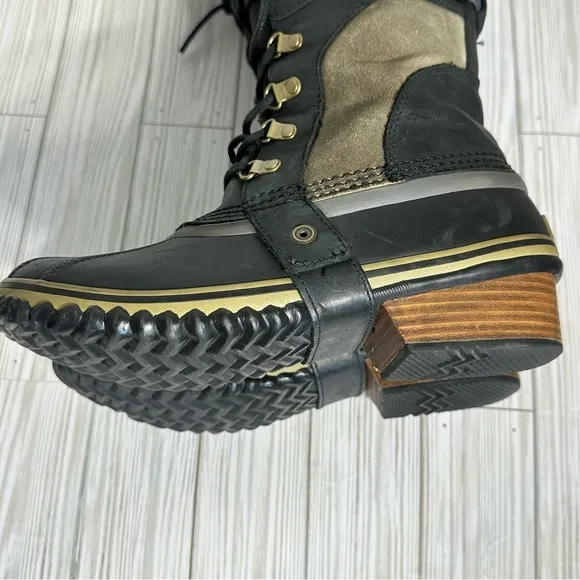Sorel Conquest Carly Boots Womens Leather Waterproof Tall Riding boots