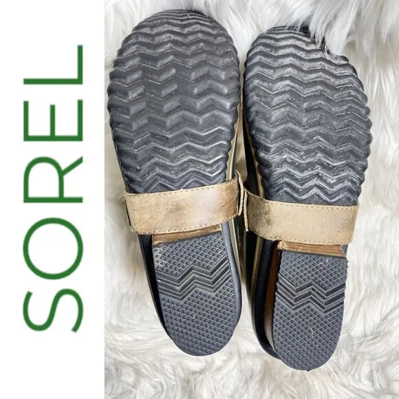 SOREL Conquest Carly Short Waterproof Leather Rain Snow Boots, Women’s 11