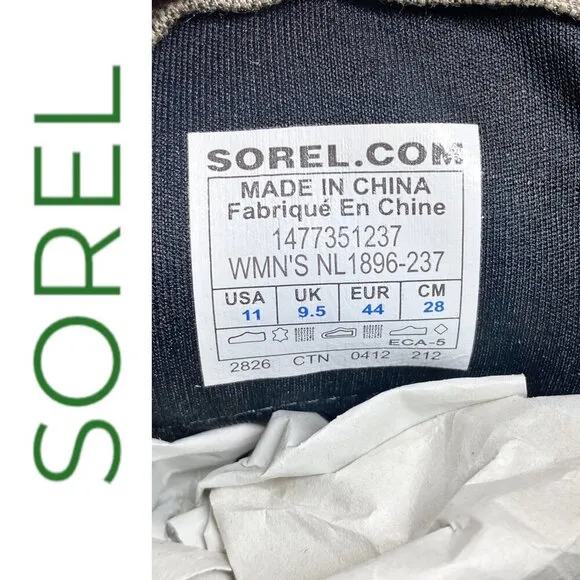 SOREL Conquest Carly Short Waterproof Leather Rain Snow Boots, Women’s 11
