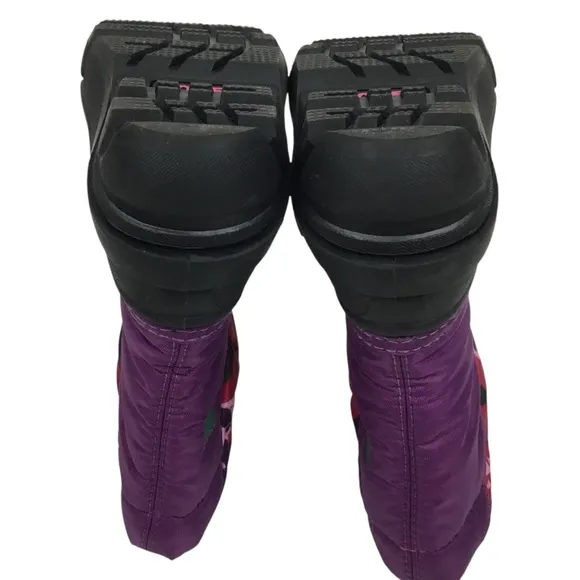 SOREL Cub Purple Pink Floral Insulated Snow Boots