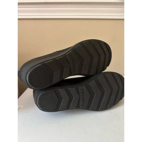 Sorel Evie Boots Pull On Zip Wedge Heel Waterproof Ankle Black Women Size 9.5