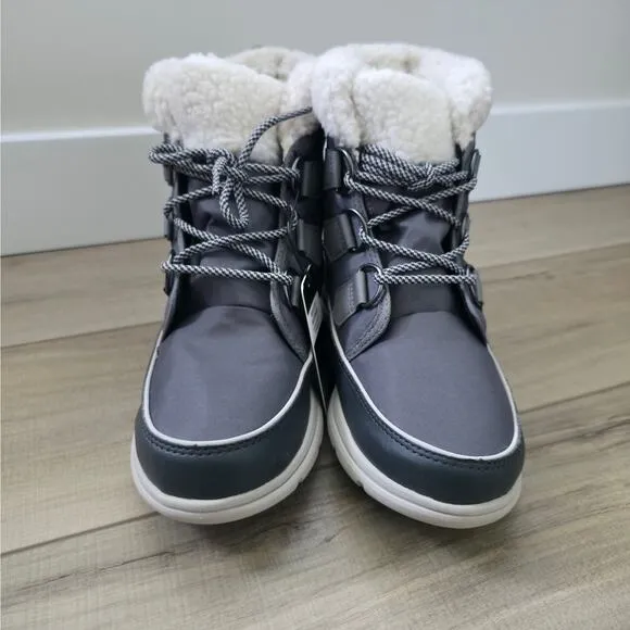 Sorel Explorer Carnival Gray/White Waterproof Boots Women Sz 9.5 NL3040 NIB