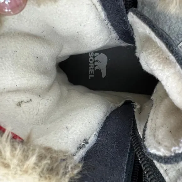 Sorel Explorer II Joan Dual Zip Faux Fur Boots Gray Suede