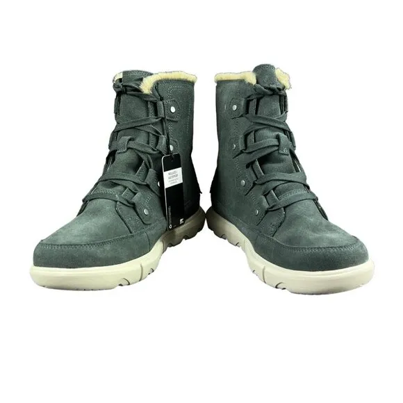 Sorel Explorer Next Joan Waterproof Grill Fawn Suede Boots Women's Size 9.5
