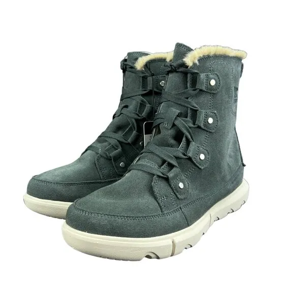Sorel Explorer Next Joan Waterproof Grill Fawn Suede Boots Women's Size 9.5