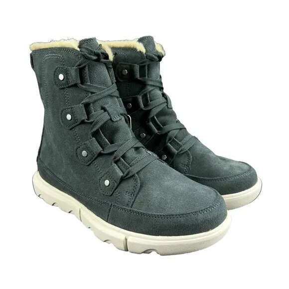 Sorel Explorer Next Joan Waterproof Grill Fawn Suede Boots Women's Size 9.5