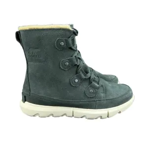 Sorel Explorer Next Joan Waterproof Grill Fawn Suede Boots Women's Size 9.5