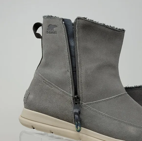 SOREL Explorer Zip Women's Waterproof Leather Boots Gray Size US 11MPre-owned