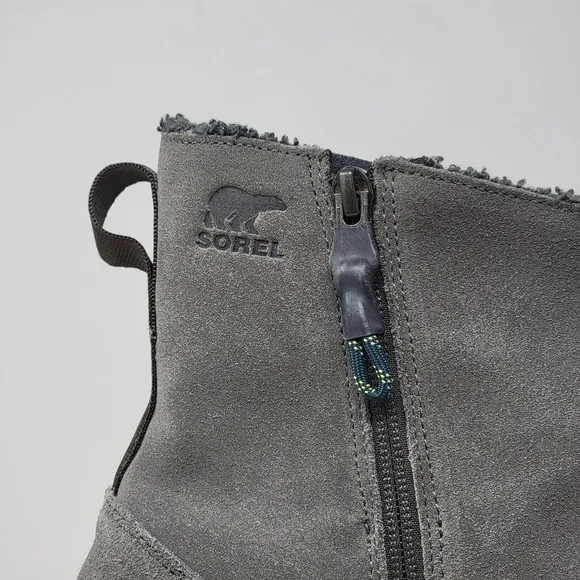 SOREL Explorer Zip Women's Waterproof Leather Boots Gray Size US 11MPre-owned