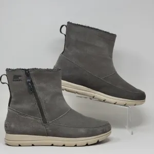 SOREL Explorer Zip Women's Waterproof Leather Boots Gray Size US 11MPre-owned