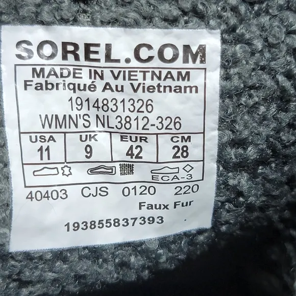 SOREL Explorer Zip Women's Waterproof Leather Boots Gray Size US 11MPre-owned