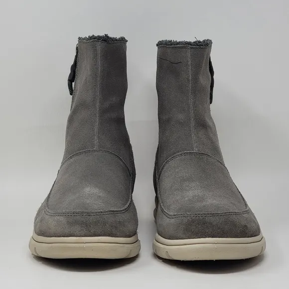 SOREL Explorer Zip Women's Waterproof Leather Boots Gray Size US 11MPre-owned