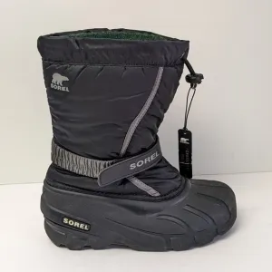 Sorel Flurry Insulated Winter Boots, Black, Big Kids 4 M