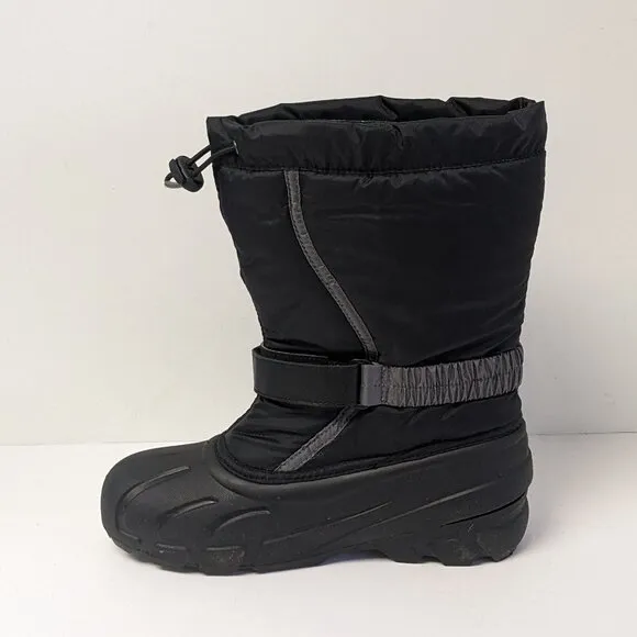 Sorel Flurry Insulated Winter Boots, Black, Big Kids 7 M