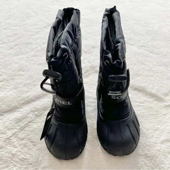 Sorel Flurry Winter Snow Boots Unisex Black Gray Size 10 Toddler