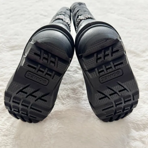 Sorel Flurry Winter Snow Boots Unisex Black Gray Size 10 Toddler