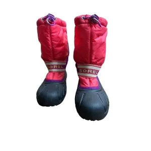 Sorel‎ Girl's Youth Winter Pink Purple Waterproof Insulated Snow Boots Size 6