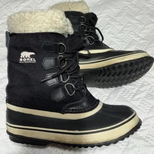 Sorel Insulated Winter Snow Boots Faux Fur Liners Footwear Woman Lady Si…