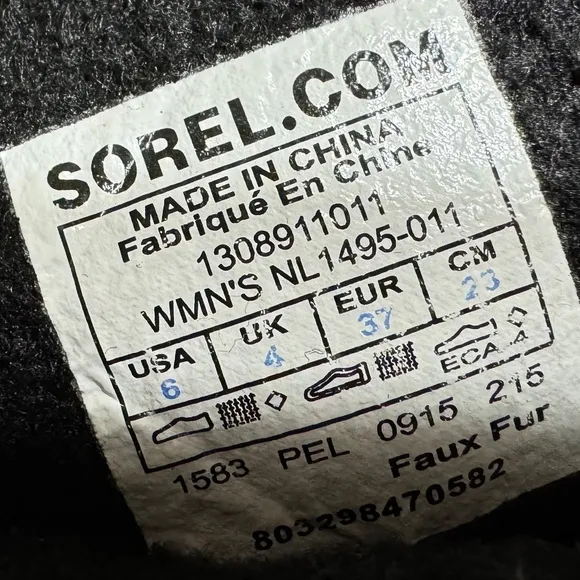 Sorel Insulated Winter Snow Boots Faux Fur Liners Footwear Woman Lady Si…