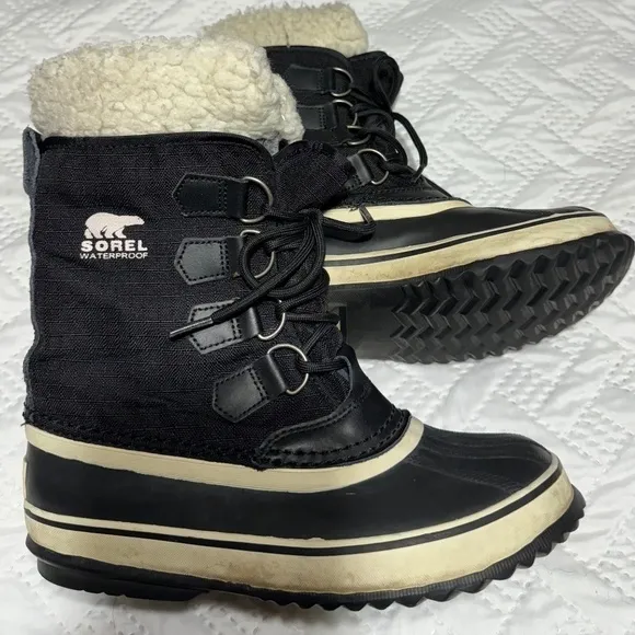 Sorel Insulated Winter Snow Boots Faux Fur Liners Footwear Woman Lady Si…