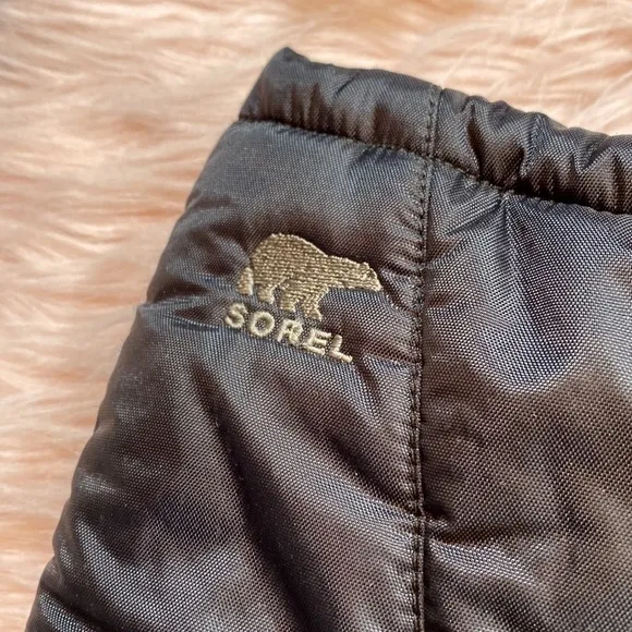 Sorel Insulated Youth Cub Black Snow Boots sz 7