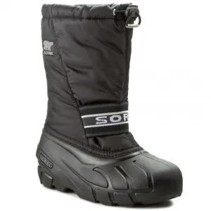 Sorel Insulated Youth Cub Black Snow Boots sz 7