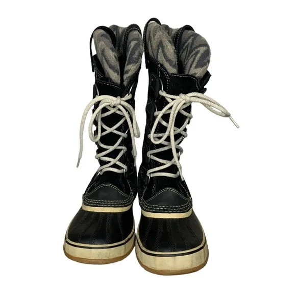 Sorel Joan of Arctic Knit II Black Suede Boots