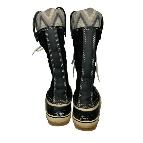 Sorel Joan of Arctic Knit II Black Suede Boots