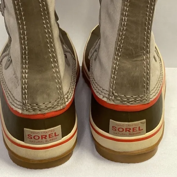 Sorel Joan Of Arctic Knit Winter Waterproof Boots Fossil Tan Size 6