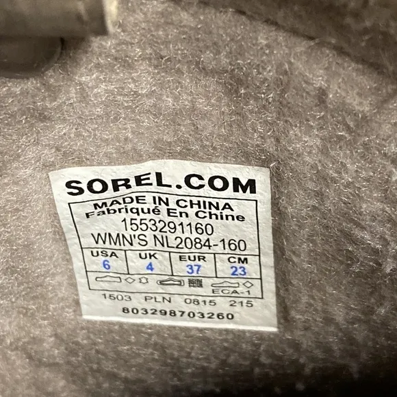 Sorel Joan Of Arctic Knit Winter Waterproof Boots Fossil Tan Size 6