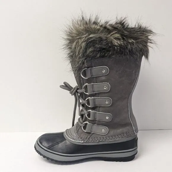 Sorel Joan of Arctic Waterproof Winter Boots, Grey Suede, Women's 7 M