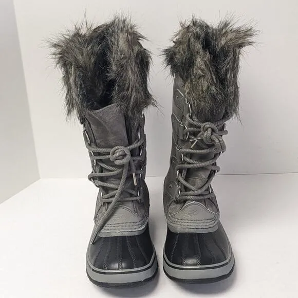 Sorel Joan of Arctic Waterproof Winter Boots, Grey Suede, Women's 7 M