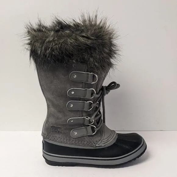 Sorel Joan of Arctic Waterproof Winter Boots, Grey Suede, Women's 7 M