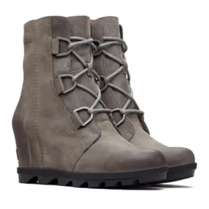 Sorel Joan Of Arctic Wedge II Boots Quarry Size 7.5 Leather Hidden Wedge Shoe