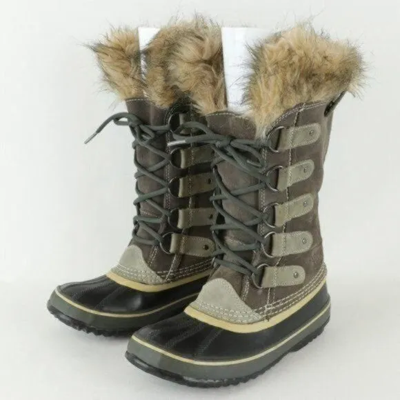 Sorel Joan of Arctic Women's Size 6 Brown Black Waterproof Insulate Winter Boots