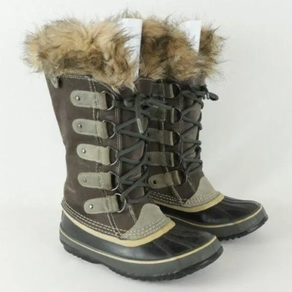 Sorel Joan of Arctic Women's Size 6 Brown Black Waterproof Insulate Winter Boots