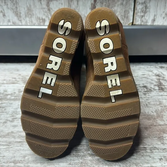 Sorel Joan Uptown Chelsea Wedge Waterproof Suede Leather Booties Platform Boots