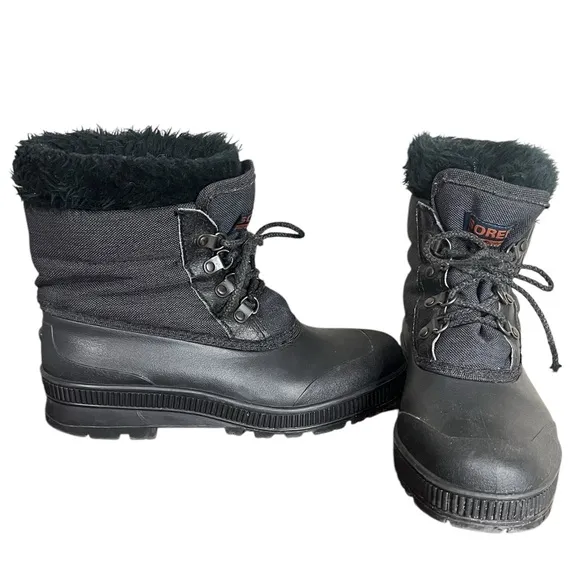 SOREL Kaufman Canada Black Felt Insulated Winter Snow Boots Women’s Size 9