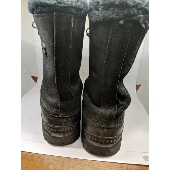 Sorel Kaufman Classic Caribou Winter Snow Duck Boots Wool Lined Waterproof Sz 7